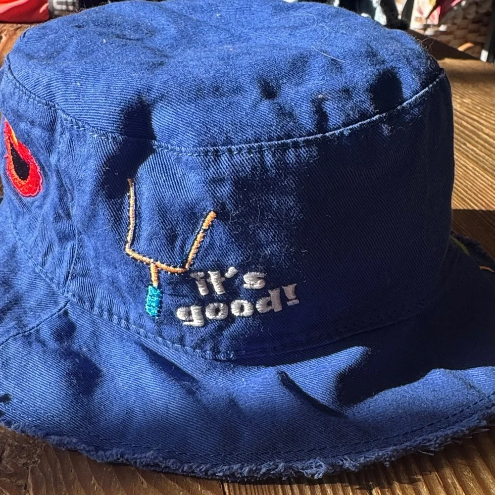 Sesame Street Toddler' Blue Hat with Sesame Street character Embroidery